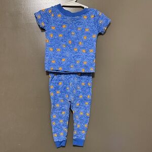 Wonder Nation Blue Pajama Set with Vibrant Graphic Shark Print